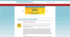 Desktop Screenshot of caringfordiabetes.com