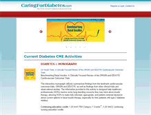 Tablet Screenshot of caringfordiabetes.com